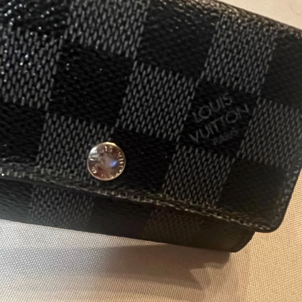 Louis Vuitton Key Holder Damier Ebene Graphite BLACK/GREY 100% Authentic - Picture 3 of 14